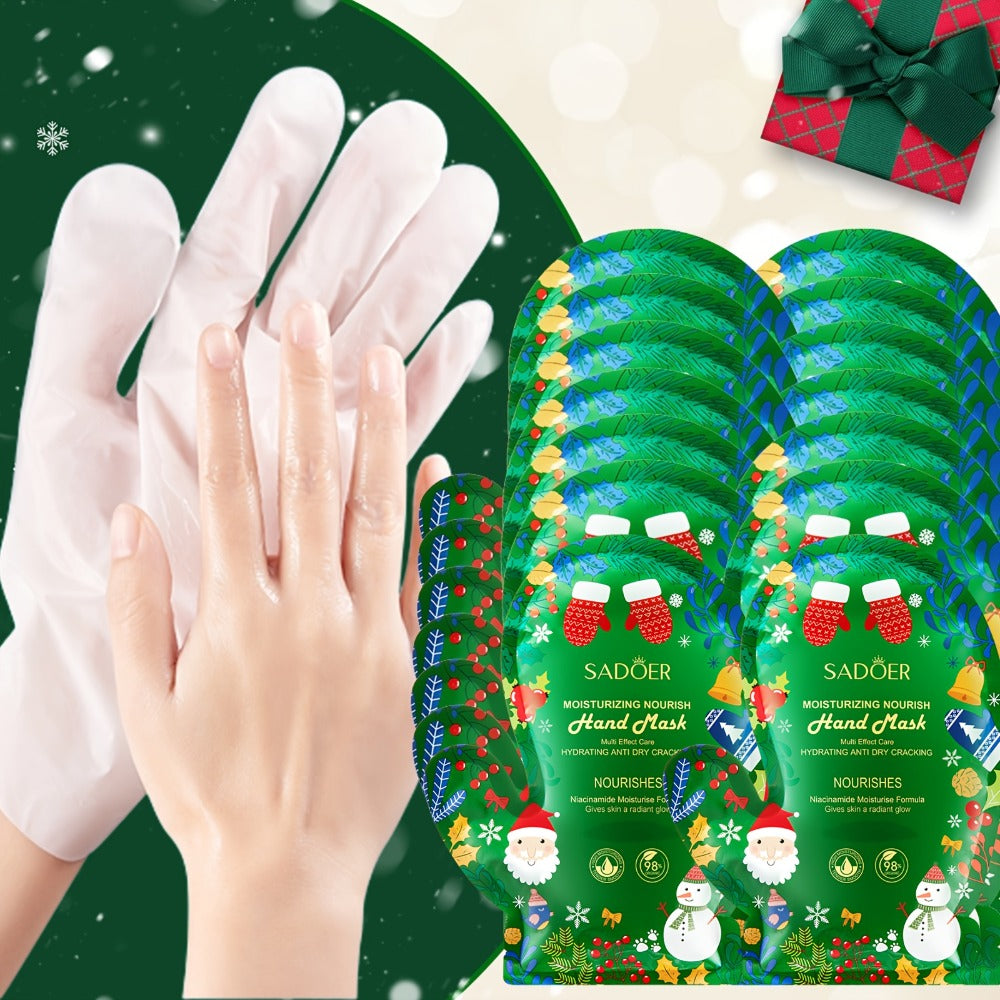 6pcs Of Hand Masks + 6pcs Of Foot Masks, Moisturizing Hand Mask And Foot Mask Set, Rich In Glycerin/collagen And Niacinamide Moisturizing Ingredients, The Best Valentine's Day/Mother's Day Gift for Ladies And Mothers