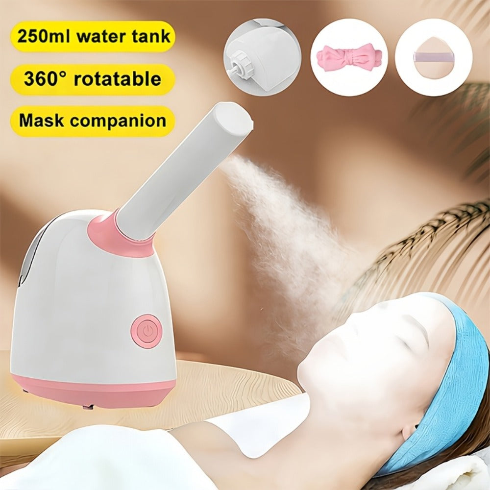Facial Steamer Spa, Nano Ionic Facial Steamer for Deep Cleansing And Unclogging Pores, Warm Mist Humidifier Vaporizer for Facial Home Sauna SPA, Cleansing And Moisturizing Skin, Perfect Gift for Halloween, Christmas