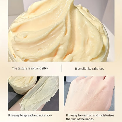 Hand Mask Cream 280g Moisturizing Brightening with Licorice & Distillers Grains – Deep Hydration for Dry Rough Peeling Hands, Hypoallergenic Anti-Aging Skin Care Treatment for Women