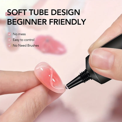 No Wipe Clear 3D Nail Sculpting Gel 2pcs 0.51oz DIY Carving Gel for Raised 3D Designs Flowers Swirls Painting Decoration UV LED Builder Gel Salon Home Nail Extension