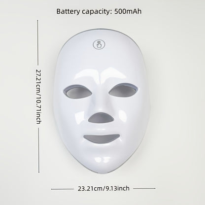 7-Function LED Skincare Mask Advanced Facial Radiance Device - Multi-Mode Light Therapy for Skin Brightening Firming Anti-Aging - Professional Home Beauty Tool Holiday Gift for Women