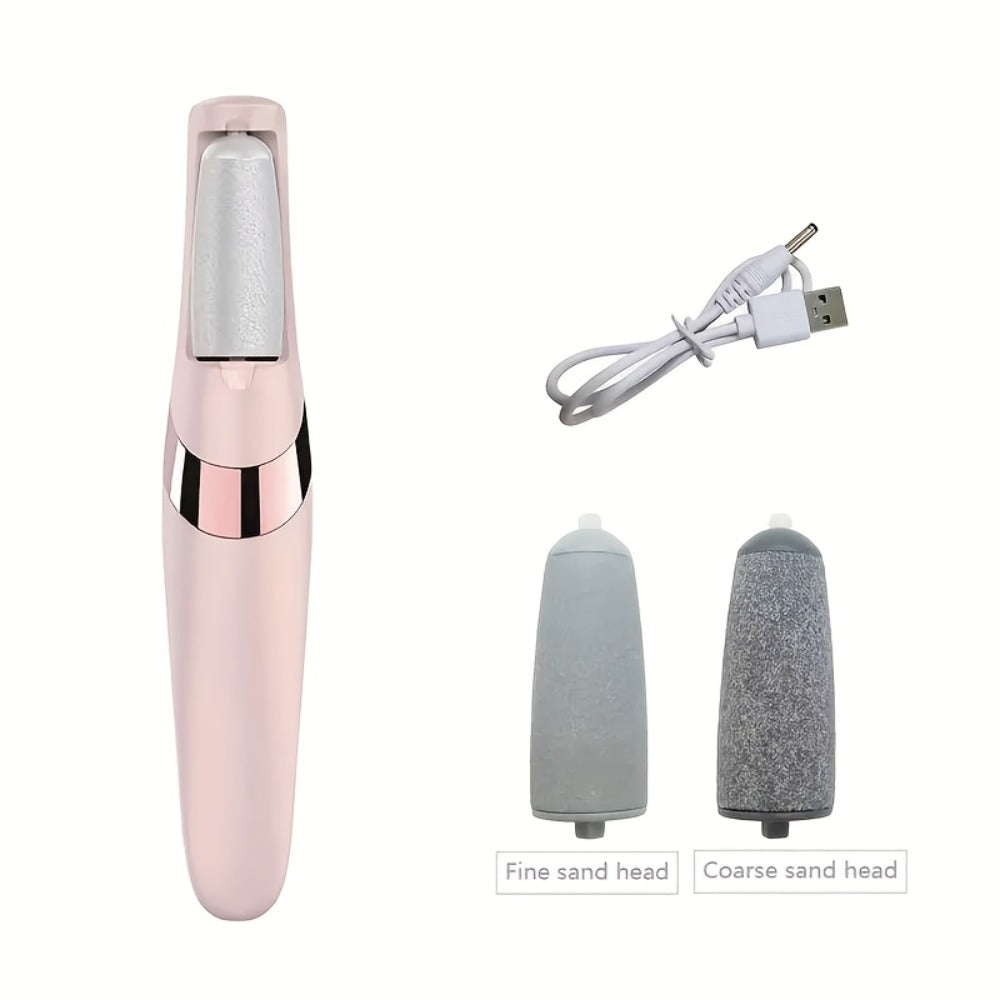 [Foot Remover] Electric Foot File | Different Foot Grinding Heads, Two Speed Settings | Automatic Lighting | for Foot Removal | IPX4 | 1Set 2Heads