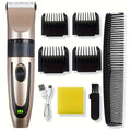 WEEME Men's Grooming&Shaving Kit 1/2/3pcs Set, Golden Balck Hair Clippers with LCD Display, USB Rechargeable, 8 Guide Combs, Trimmer And Shaver, with Cleaning Brushes And Comb, Gift for Men