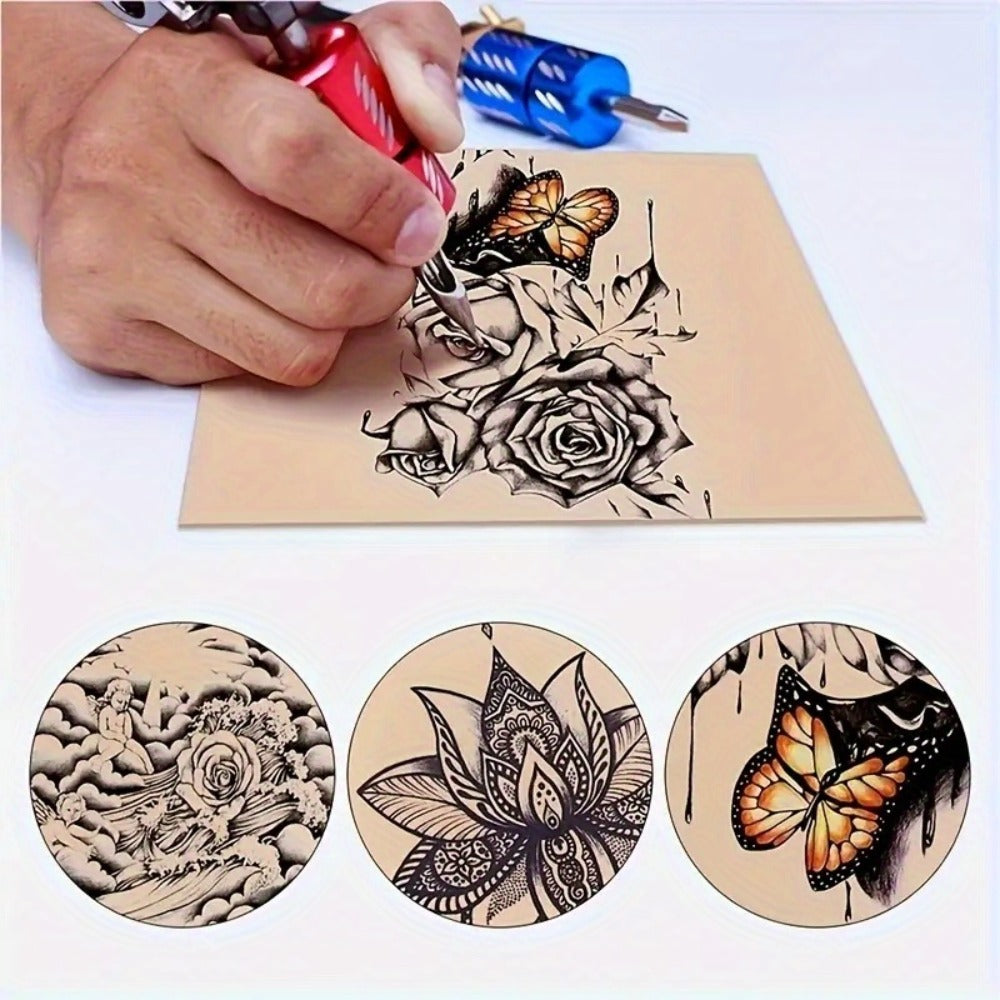 Silicone Tattoo Practice Skin, Double-Sided Practice, Can Be Bent for Use, Simulates The Curvature of The Skin - Great for Eyebrows, Lips And Tattoo Designs, Tattoo Skin Practice, Great Practice Feel for Tattoo Artists And Beginners!