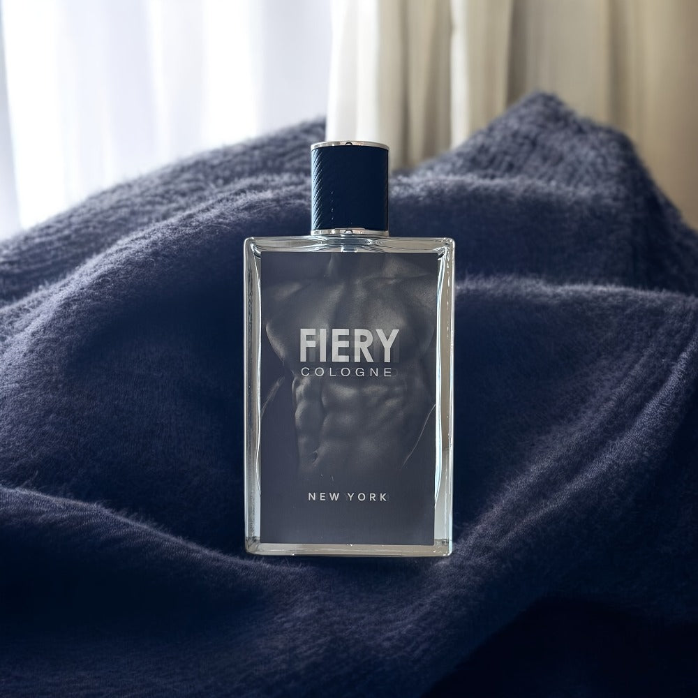 Fiery New York Men's Cologne Eau de Parfum Spray - Long Lasting Bold Citrus Spice Scent with Lemon Orange Cardamom - Mens Perfume for Daily Wear Dates & Gifting