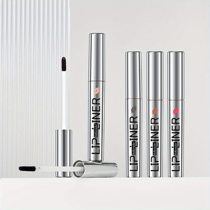 Lip Liner & Lip Stain 2-in-1 Pen Set of 4 — Waterproof Smudge-Proof Matte Lip Tattoo with Natural Acid Formula, Long-Lasting Transfer-Resistant Lip Makeup in 4 Colors