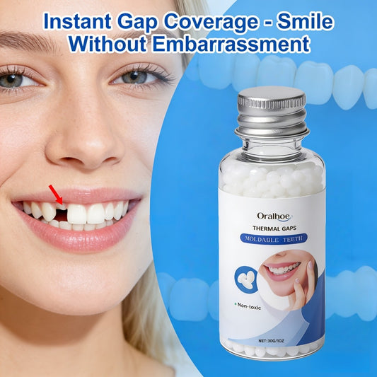 Temporary False Tooth Kit DIY Cosmetic Dental Repair Realistic Moldable Thermoplastic for Missing Broken Teeth Secure Fit Eating Daily Wear Men Women Elderly 30g