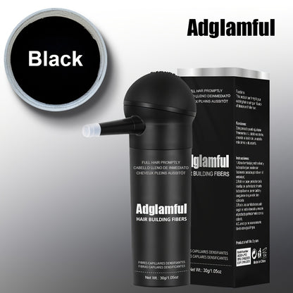 Hair Building Fibers 2-in-1 Kit with Spray Bottle - Thickening Powder for Thinning Hair Fuller Thicker Look Natural Appearance Conceals Hair Loss Suitable All Hairstyles Medium Brown Black