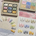 MORDDA Nine Grid Pearl Cream Oil Painting Gel - A Nail Gel Featuring a Spiral Design Ideal for Shell-Shaped Nails, Showcasing a Pearlescent Shimmer And a Mother-Of-Pearl Texture, Perfect for Salon Nail Art And Projects