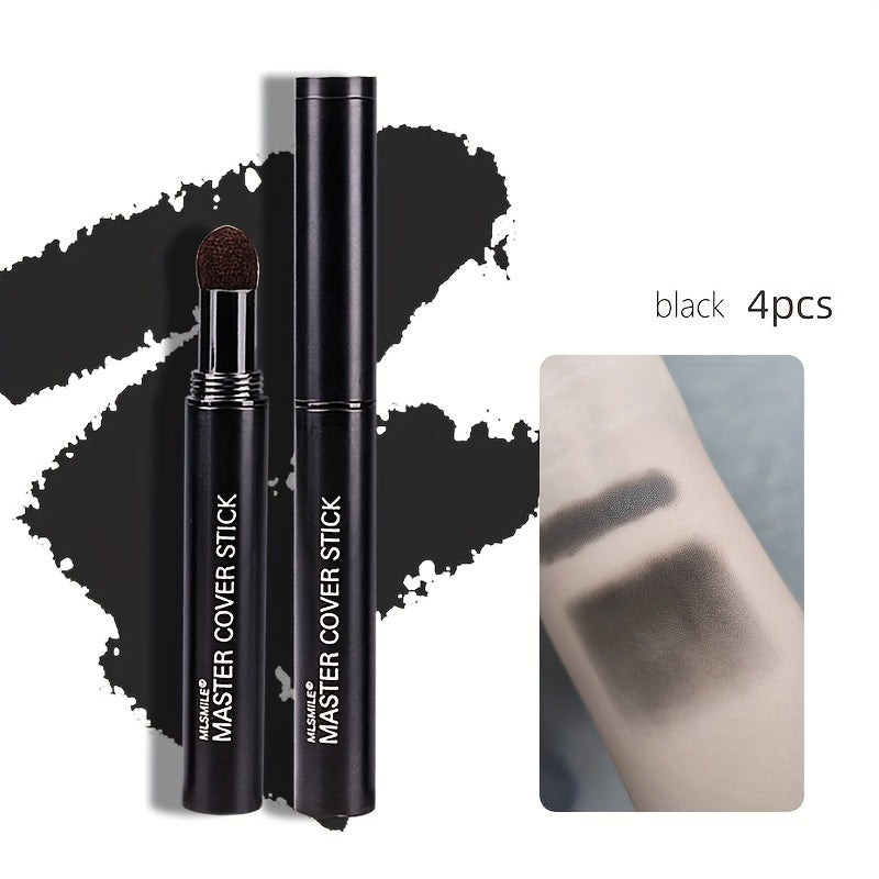 Hairline Powder 4Pcs Set - Hair Shadow Stick for Thinning Hair, Eyebrow Powder, Nose Contour Shadow, Forehead Side Shadow Filler
