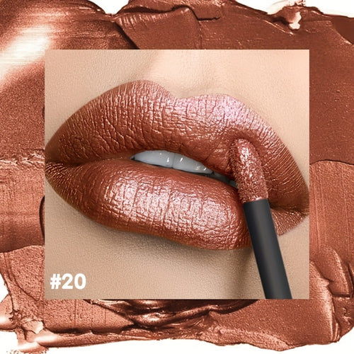 Metallic Lip Gloss High Gloss Long-Lasting Non-Stick Lip Plumper Glossy Lipstick for Women Portable Party Date Daily Makeup Gift 11 Shades