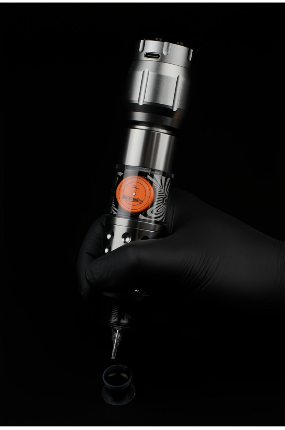 Wireless Power Supply for Tattoos, Featuring a Portable Rechargeable Motor Without Cords, Equipped with an LED Digital Display And RCA Connector, Designed for Rotary Tattoo Machines And Makeup Tools