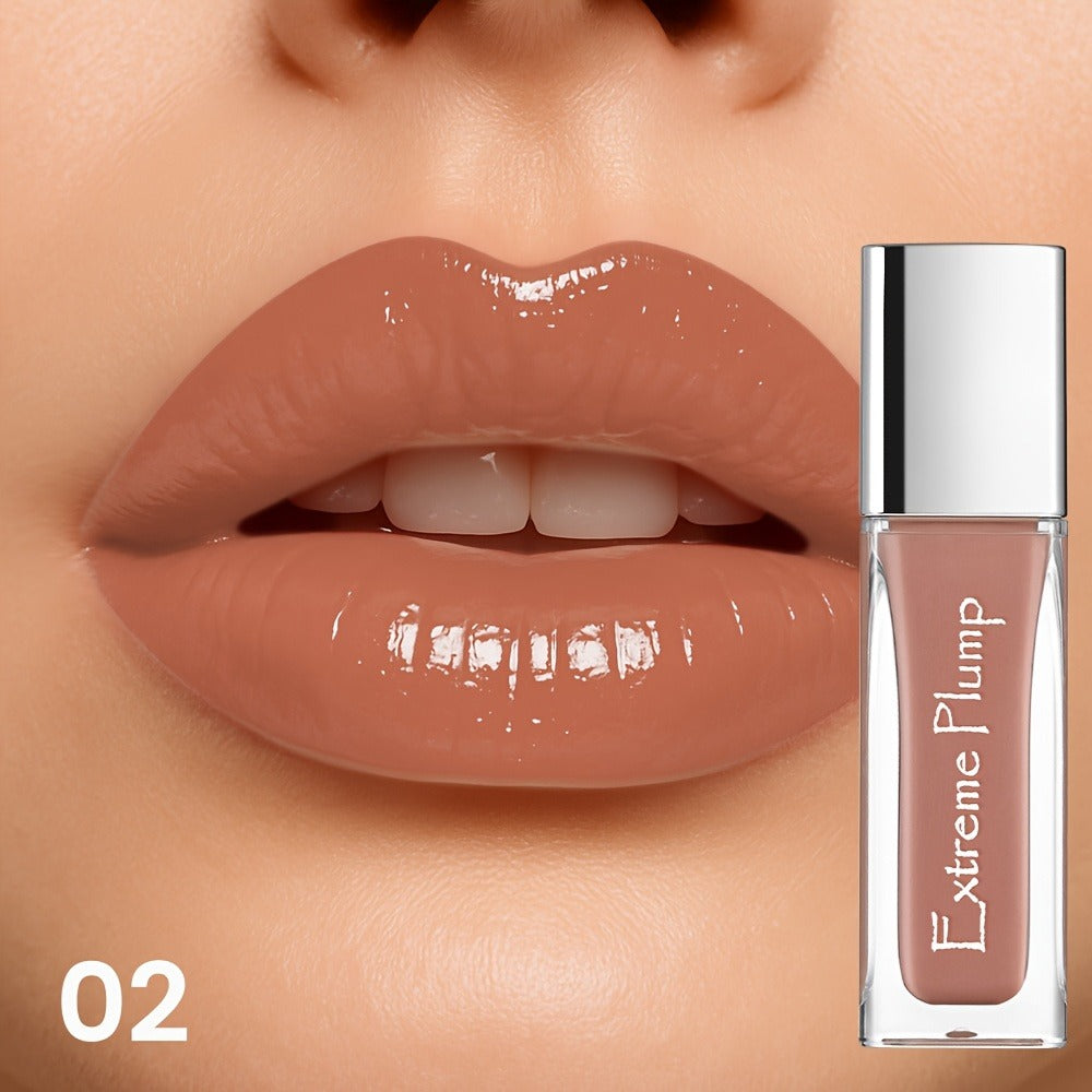 Lip Gloss for Women - Water Gloss Moisturizing Hydrating Formula, Long-Lasting Glossy Finish, Non-Sticky Sweatproof Sheer Tint, Nude Pink Shimmer Shades, Smooth Comfortable Wear, Party Wedding Everyday