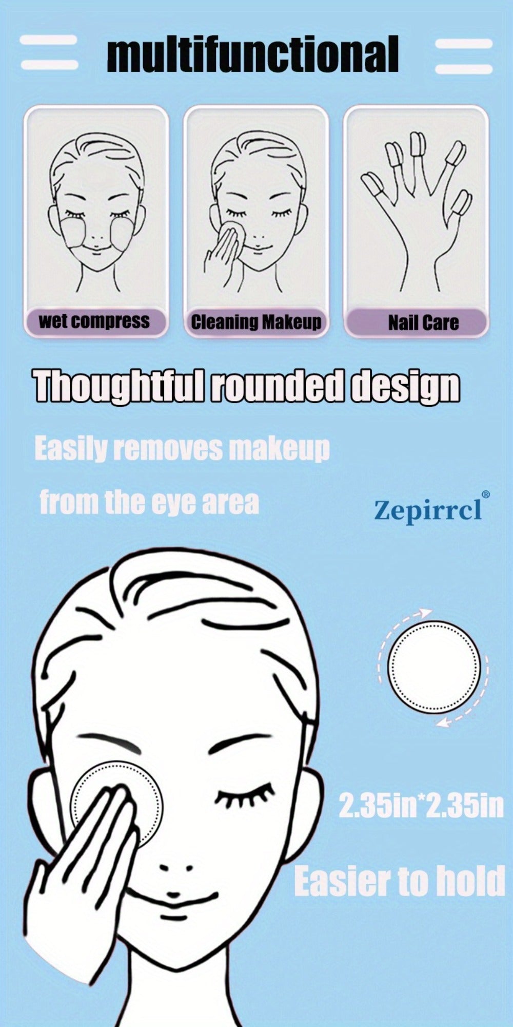 600pcs Disposable High Quality Round Pads, Cleansing Pad, Makeup Remover Pads.Soft And Gentle on All Skin Types.Facial Make-Up, Cleansing And Care Tools.Portable - 100 Tablets Per Pack 2.36*2.36inch