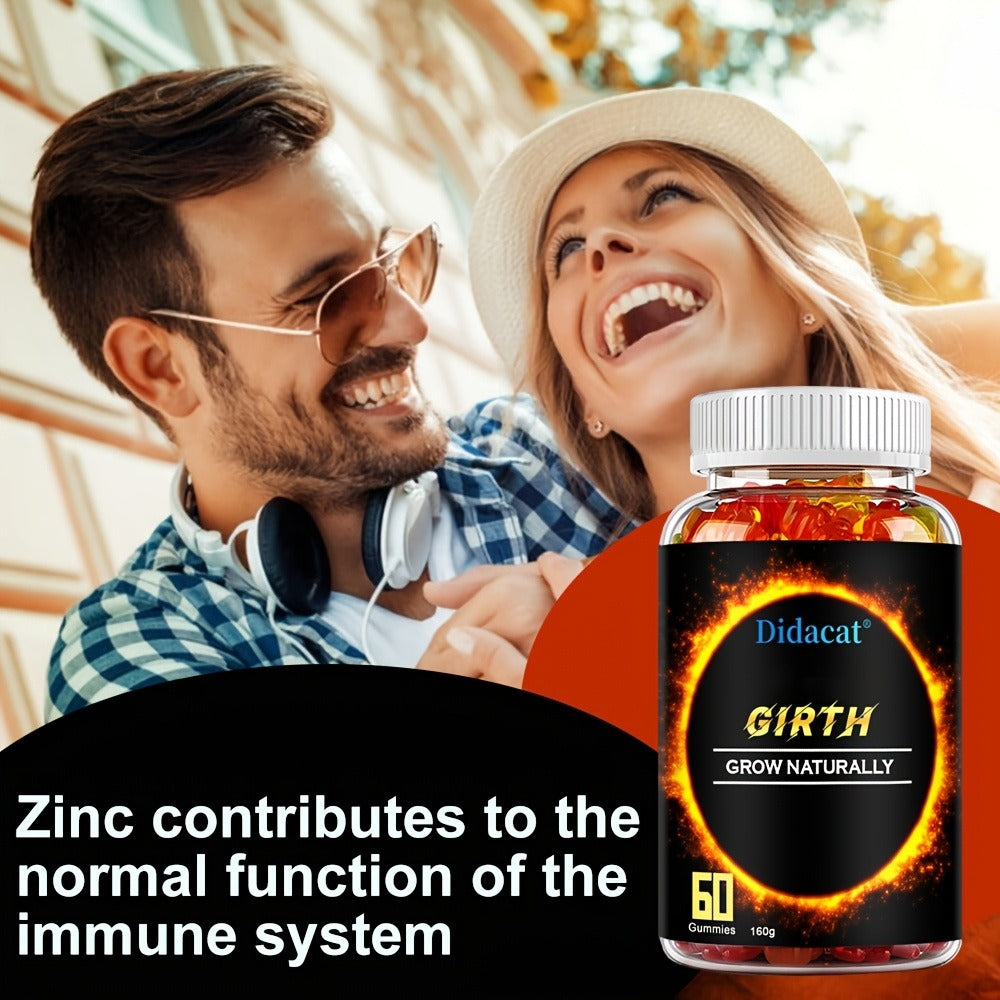 GIRTH Gummies - Men'S Supplement - Contains Ashwagandha - Premium Formula - 60 Gummies