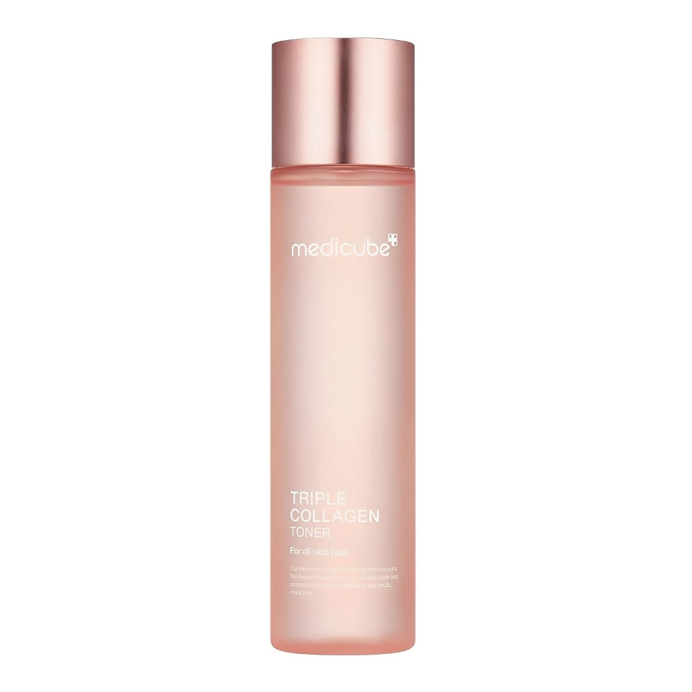 Medicube - Triple Collagen Toner - Hydrolyzed, Atelo, & Soluble Collagen for Deep Hydration & Plump Skin - Fast-Absorbing Formula for All-Day Suppleness, Korean Skincare (4.73 fl.oz.)
