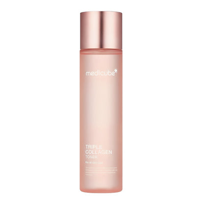 Triple Collagen Toner for Deep Hydration & Plump Skin - Medicube Korean Skincare with Hydrolyzed Atelo & Soluble Collagen - Fast Absorbing Face Toner All Skin Types 4.73 fl oz