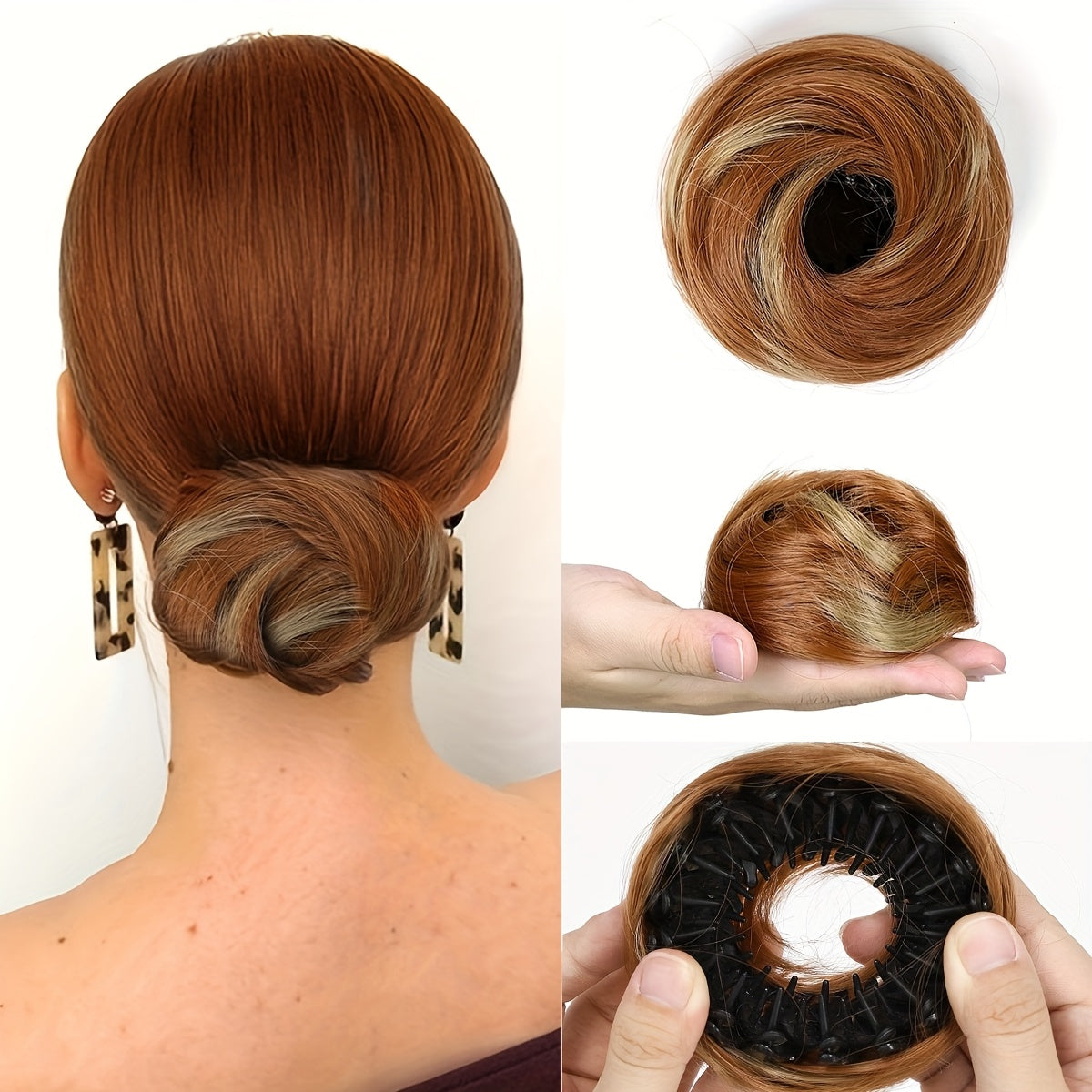 4-inch Magic Bun Hair Accessory for Women, Easy-to-use Headbands And Hair Clips, Perfect for Elegant High Ponytails, Made Of High-temperature Synthetic Fiber, Ideal for Weddings, Parties, And Formal Events, Suitable for Formal Occasions