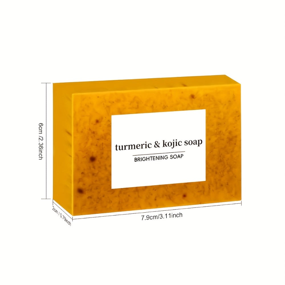 24pcs Lemon Turmeric & Kojic Acid Cold Process Handmade Soap. Facial & Body Cleansing. for Bath & Face. with Natural Ginger Extract. Cleansing, Moisturizing & Exfoliating with Granules- Stocking Stuffers Gifts for Women-Christmas Gifts!