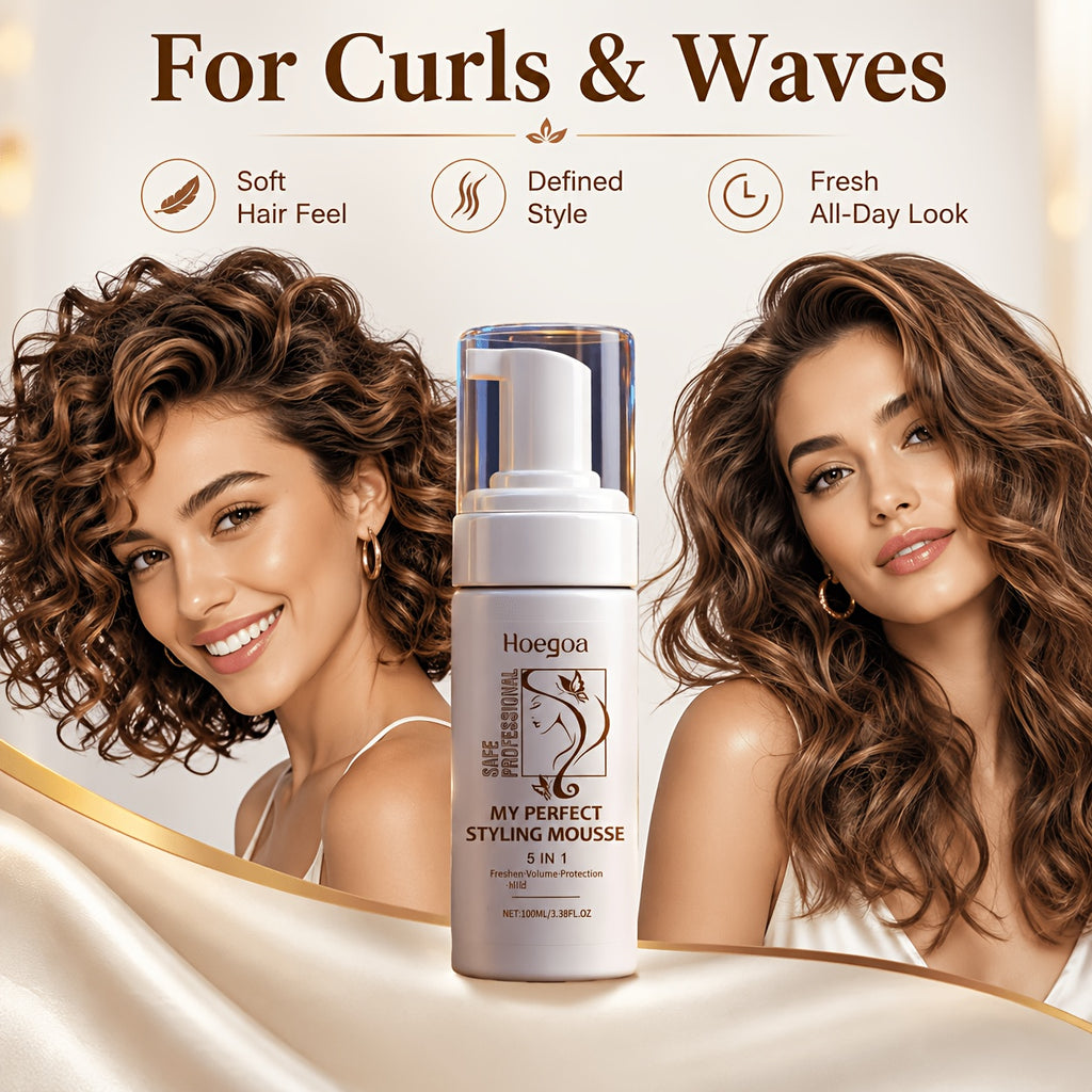 Hair Styling Mousse 100ml/3.38fl.oz, Mint Extract, Hyaluronic Acid, Mild Ingredients, Lasting Styling And Moisturizing, Make Hair Look Good All Day Long, Gift for Women, Mom, Girlfriend