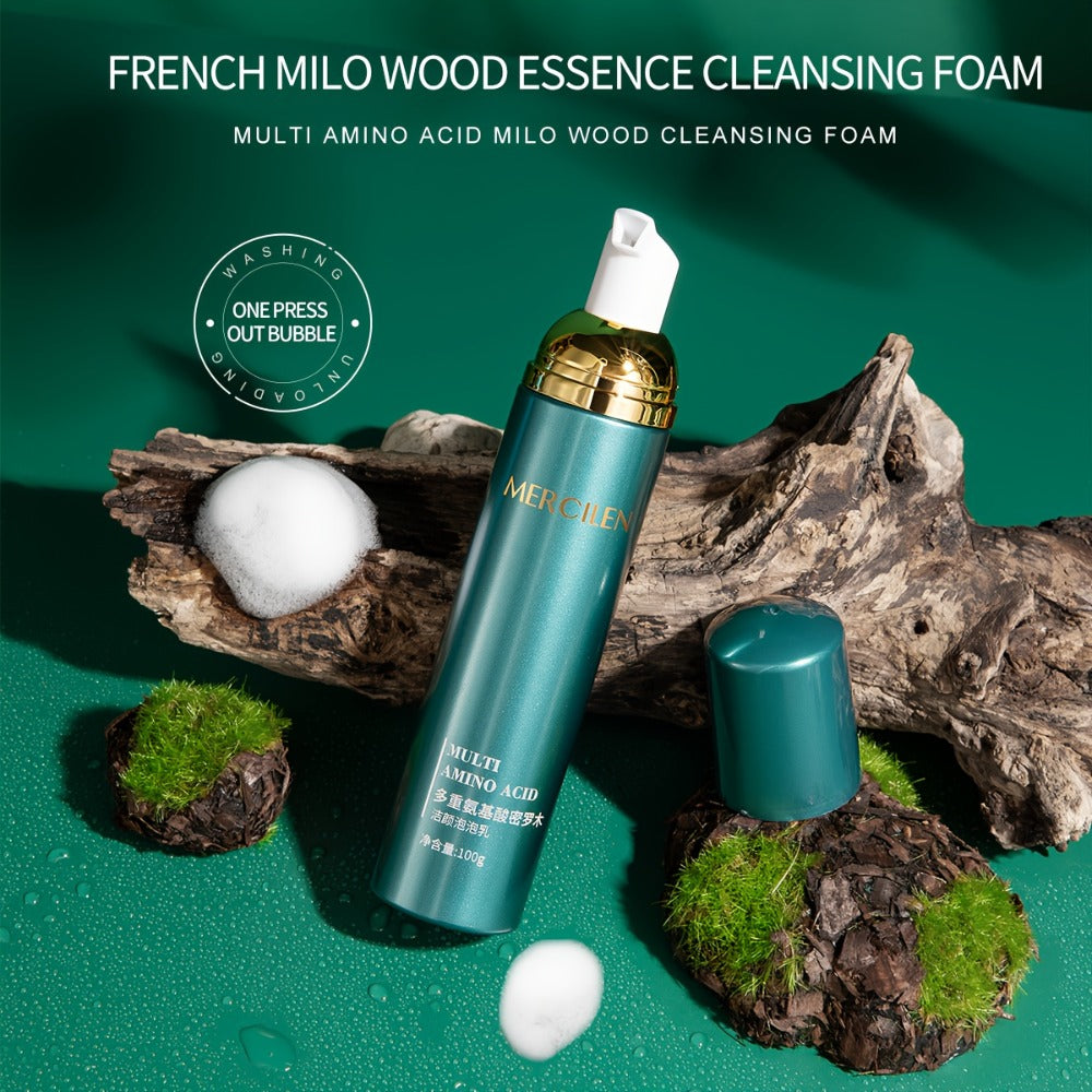 MERCILEN Amino Acid Cleansing Bubble Facial Cleanser - Gentle Non-Irritating Rose Water Acid Formula Deep Cleansing Bubble Mousse the Bubbles Are Fine and Dense Not Tight Deep Light Beige Care Suitable for All Light Beige Types, Daily Travelskincare