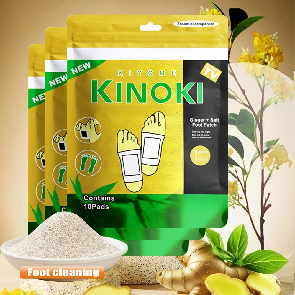 30 Golden Deep Cleaning And Care Foot Pads, Natural Moisturizing Non-alcoholic Foot Pads, Natural Bamboo Vinegar Ginger Powder Plant Ingredients, Foot Massage Pads After Foot Bath - Portable Foot Scrubbing And Care For Home And Office Use