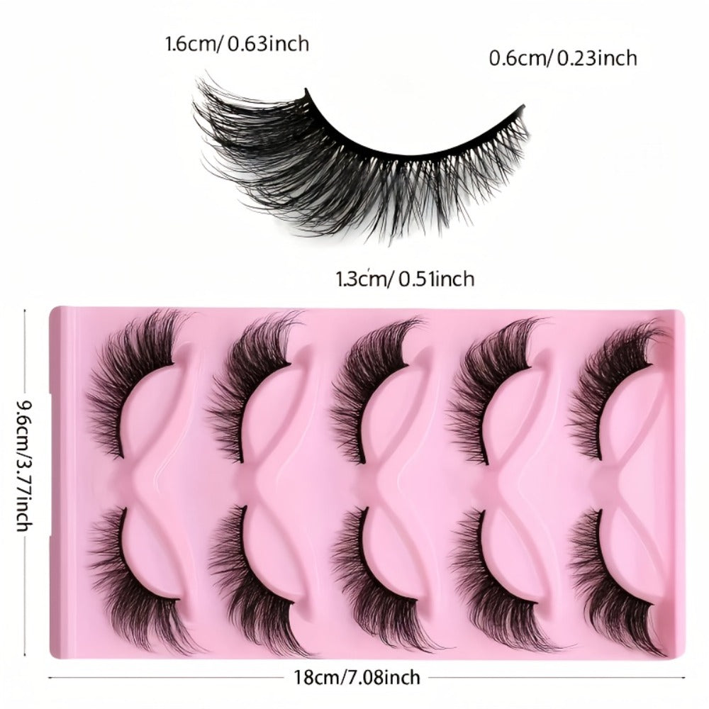 30pcs Long Cat Eye Lashes - Festive Gift Wispy, Lengthened, Voluminous, And Striking False Eyelashes for a Seductive Appearance - Reusable Strip Lashes for Stunning Eye Makeup