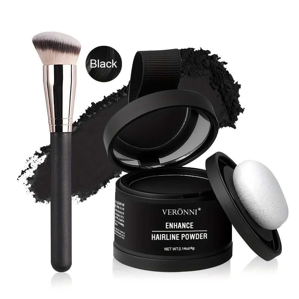 Hairline Shadow Powder Kit with Brush — Instant Waterproof Hairline & Hair Root Concealer | Natural Seamless Finish | 6 Shades for Men & Women