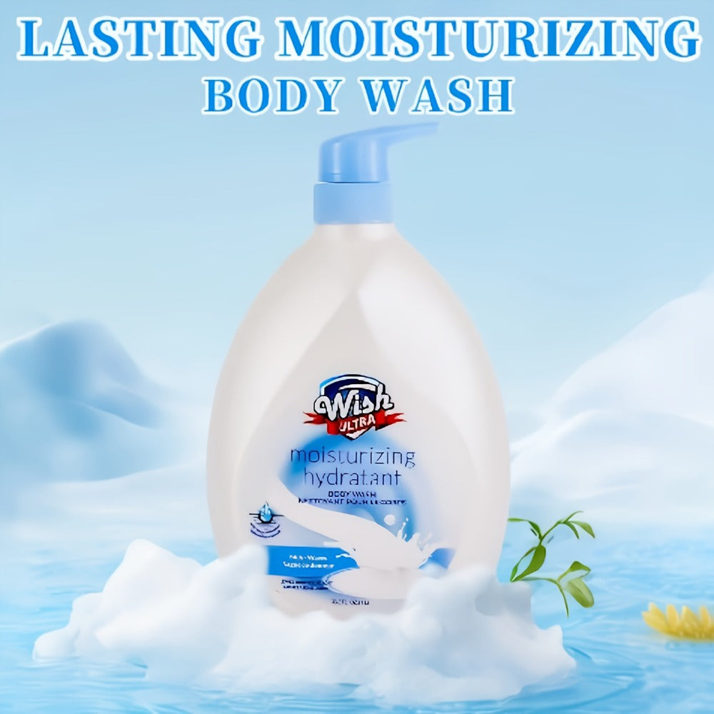 [Body Wash for Men & Women] 33.8fl.oz Body Wash for Men & Women, Long-Lasting Fragrance, Notes of Cucumber & Melon Flavor, Deep Cleaning, Make the Skin Smoother, Effectively Remove for Removing Stubborn Dead Skin, Excess Oil, Black * White Heads
