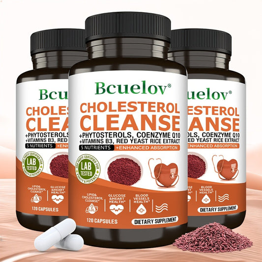 Cholesterol Health Supplement - Contains Phytosterols, Coenzyme Q10, And Red Yeast Rice Extract to Support Heart Health - 120 Capsules