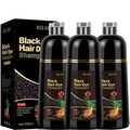 RILSIC 3pcs Hair Dye Shampoo 3-In-1 for Gray Hair, Long-Lasting And Herbal Ingredients Natural Shampoo Hair Dye Effect in Minutes Halloween Gift for Girlfriends/Boyfriends