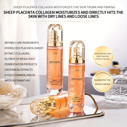 Collagen Essence Toner 100ml — Sheep Placenta, Niacinamide & Hyaluronic Acid Brightening Moisturizing Essence Water | Even Skin Tone & Anti-Aging Skincare by MERCILEN