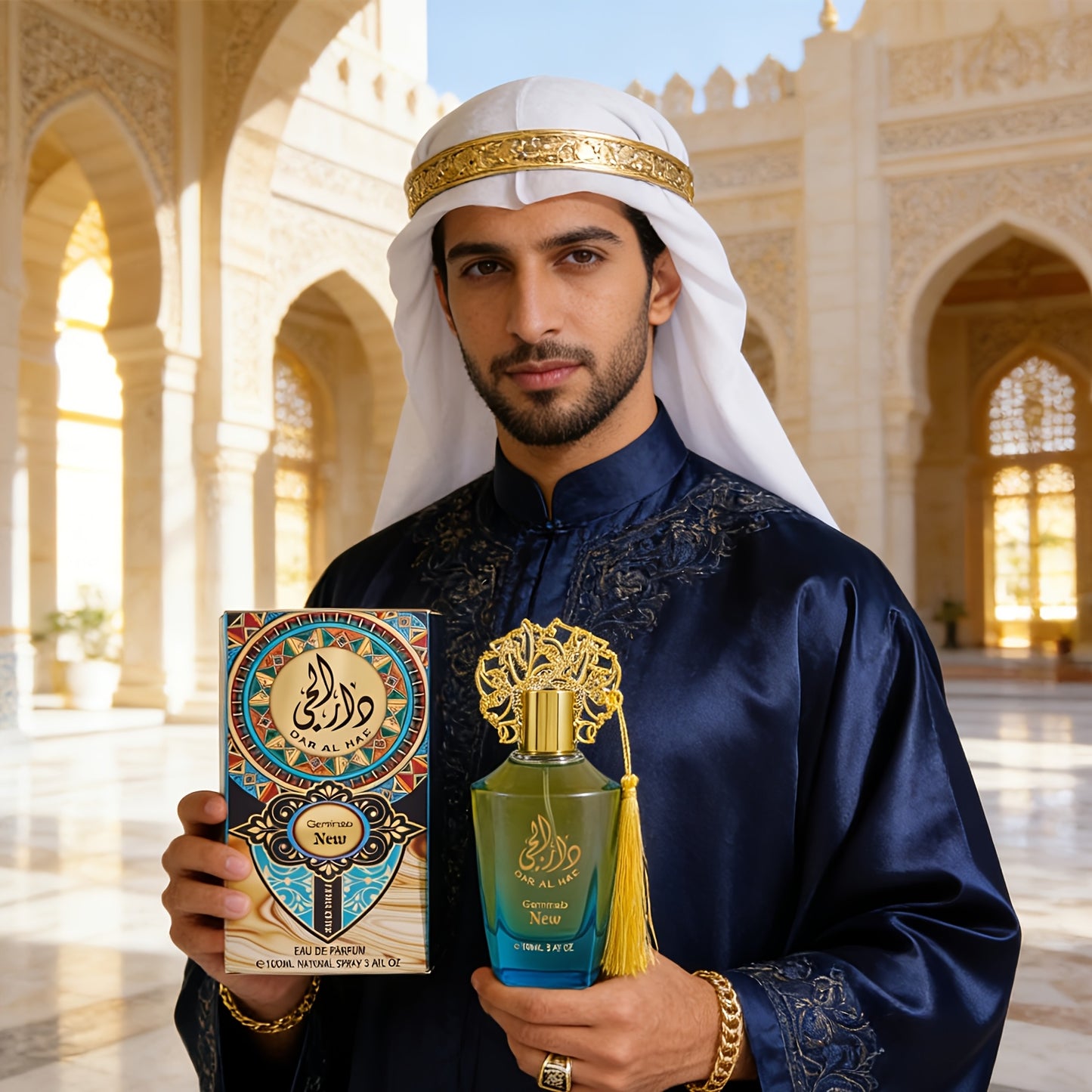 Arabic Perfume Unisex 100ml - Middle Eastern Eau de Cologne Spray with Luxurious Tassel Design | Long Lasting Oriental Fragrance for Women & Men Daily Wear Parties Gift 3.4oz
