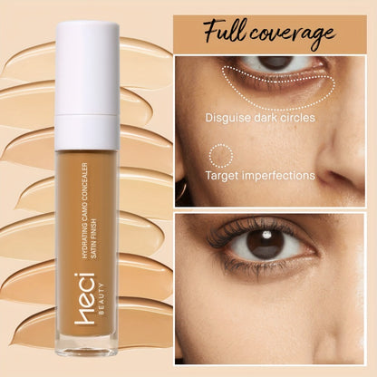 Concealer & Highlighter Set 2 Pcs - Buildable Coverage Liquid Concealer with Contour Stick, Hydrating Pore-Minimizing Long-Lasting Formula for Blemishes & Dark Circles