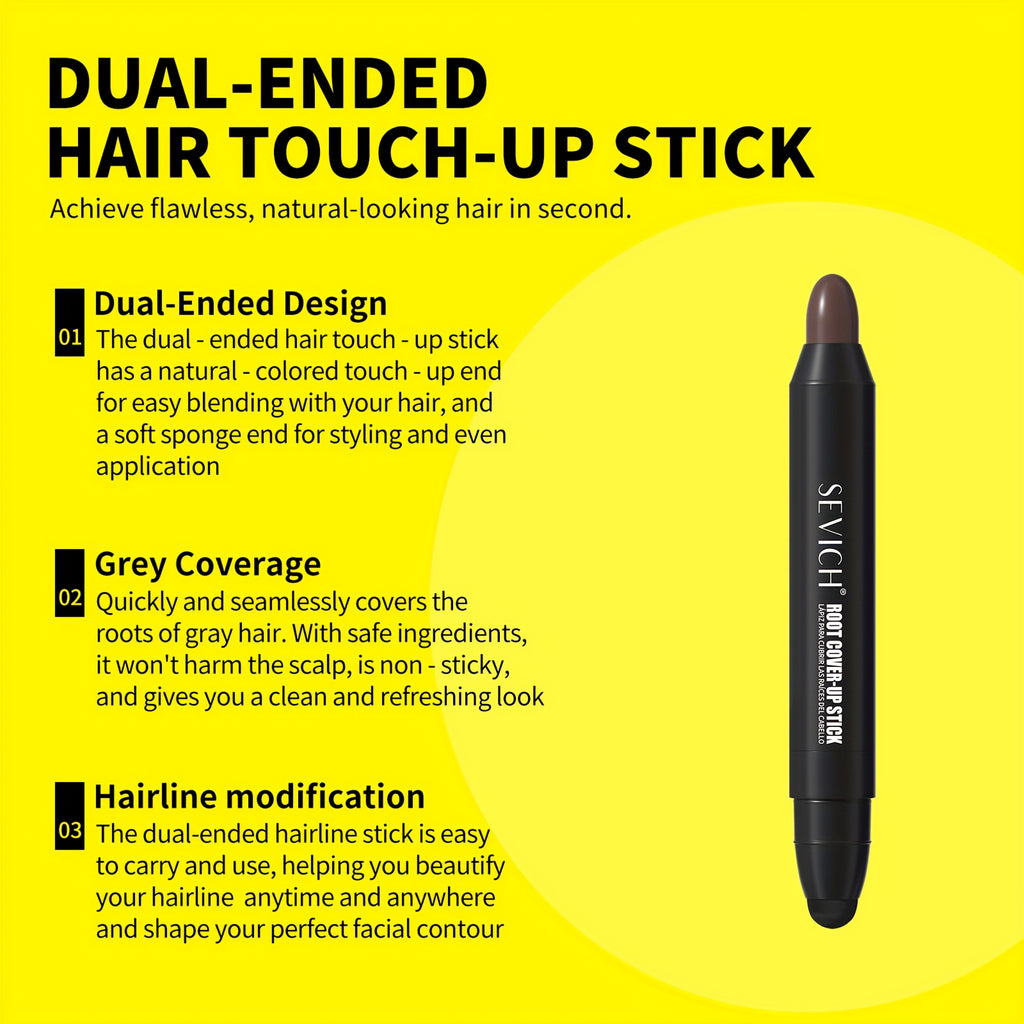 2pcs Set of Sevich Men'S Beard And Hair Dye Sticks, Designed for Long-Lasting Use. This Hair Coloring Pen Effectively Covers Gray Roots for Men And Is Hypoallergenic, Sweat-Proof, And Water-Resistant