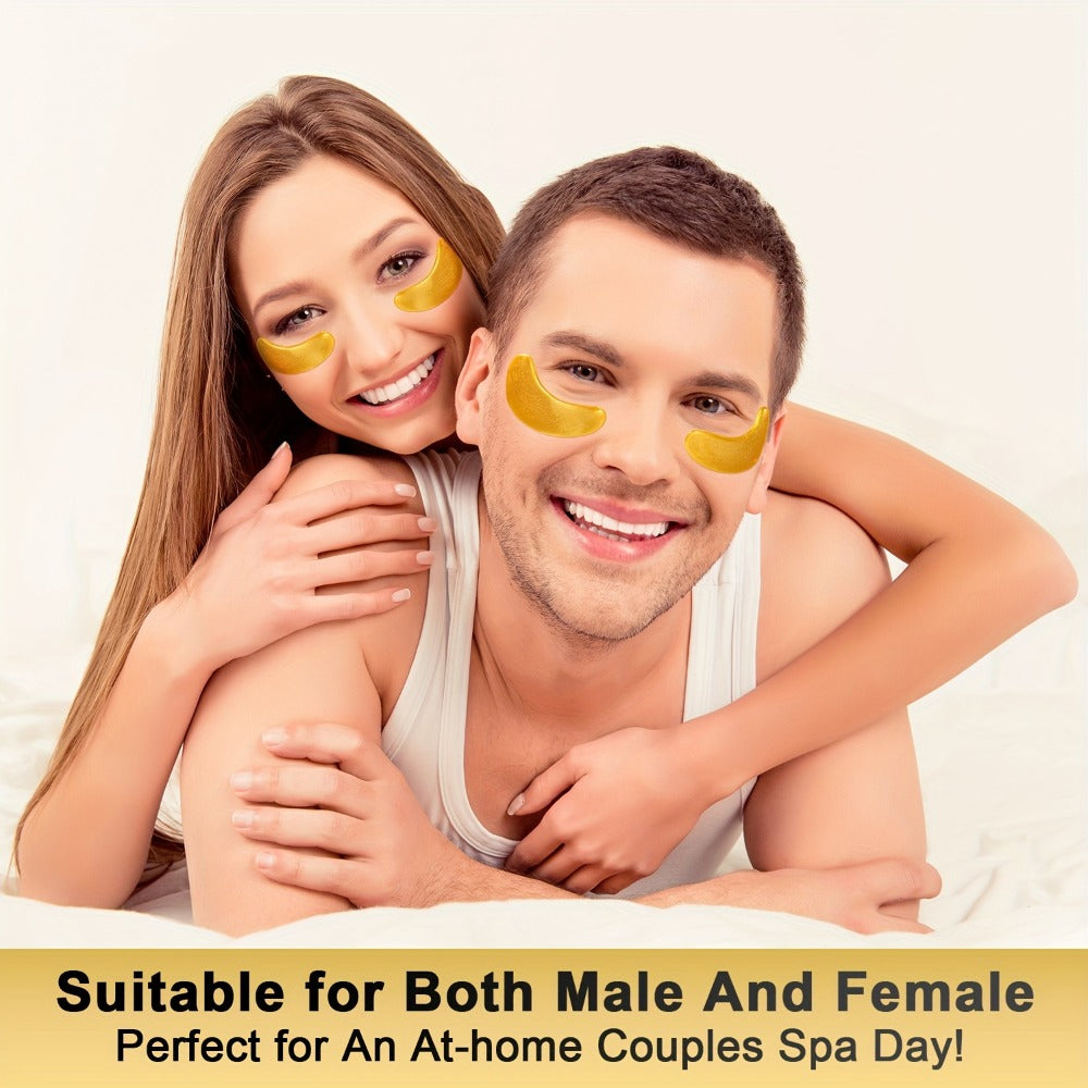Under Eye Patches Collagen Gold Eye Masks 30 Pairs Hydrating Nourishing Hyaluronic Acid Reduce Dark Circles Puffiness Fine Lines Eye Care for All Skin Types Home Spa Gift Box 1 Month Supply