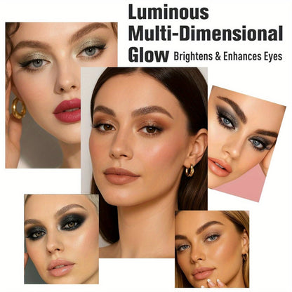 Eyeshadow Palette 16 Colors with 15 Brushes — Baked Matte Shimmer & Metallic Eye Shadow Set, High Pigment Long-Lasting Waterproof, Natural Nude & Coral Tones for Women & Girls, Complete Makeup Kit