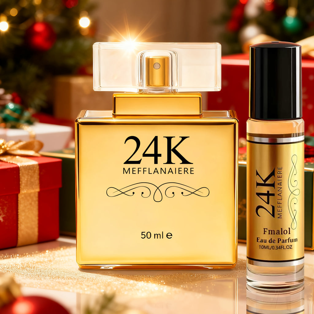 [Ideal Holiday Gift] 1.7 Fl Oz/0.34fl Oz- 24k Women's Eau De Toilette, Fresh Vanilla Notes, Luxurious Gold-Toned Design, Perfect For Dates And Everyday Wear, An Ideal Holiday Gift!