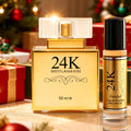 [Ideal Holiday Gift] 1.7 Fl Oz/0.34fl Oz- 24k Women's Eau De Toilette, Fresh Vanilla Notes, Luxurious Gold-Toned Design, Perfect For Dates And Everyday Wear, An Ideal Holiday Gift!