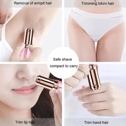 Painless Electric Facial Epilator for Women — Face & Body Hair Remover for Upper Lip Chin Cheeks Peach Fuzz, Portable Compact Electric Shaver Grooming Tool, Waxing Threading Alternative for Women