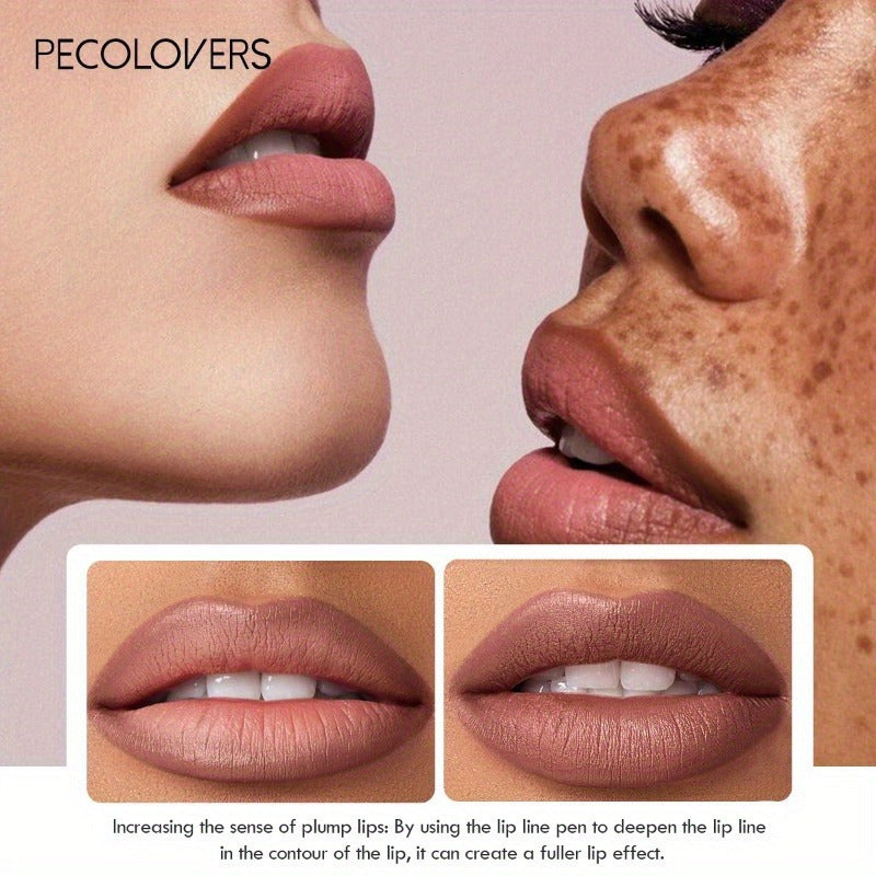 [12pcs Lip Liner Pens] 12pcs/Set Multi-Functional Lip Liner Pencil Long-Lasting Waterproof Lip Eye Brow Cosmetic Makeup Colorful Lip Liner Pens
