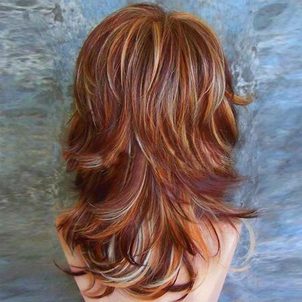High-Quality Heat-Resistant Fiber Wig with Rose Net Cap | Adjustable Circumference of 20.47-22.83inch & Length of 18.11inch | Synthetic Hair Ready for Heat Styling for Daily Use