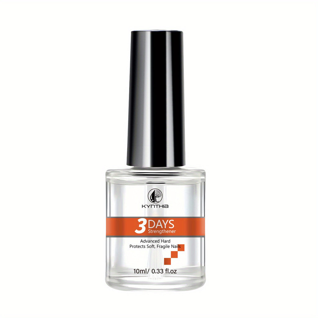 Nail Strengthener with 3 Days Strengthens & Protects Nail Care, Nail Strengthener with Vitamin, Prevents Breakage & Dryness, Alcohol-Free, for Soft & Thin Nails, Stops Peeling And Chipping, 0.34oz/0. 33fl. oz