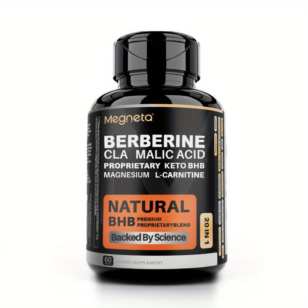 Diet Health&Digestion | 20in 1 -Advanced Keto BHB Blend, L-Carnitine, CLA, Malic Acid, Berberine-Keto|Insulin Health&Liver Health |60 Capsules, 30-Day Supply