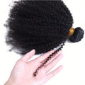 1 Bundle (for One) Mongolian Afro Kinky Curly Human Hair Extensions Suitable for - 4B & 4C Hair Bundles, Natural Color Afro Curly Weave, Unprocessed Hair for Dreadlocks, Braids, Twists
