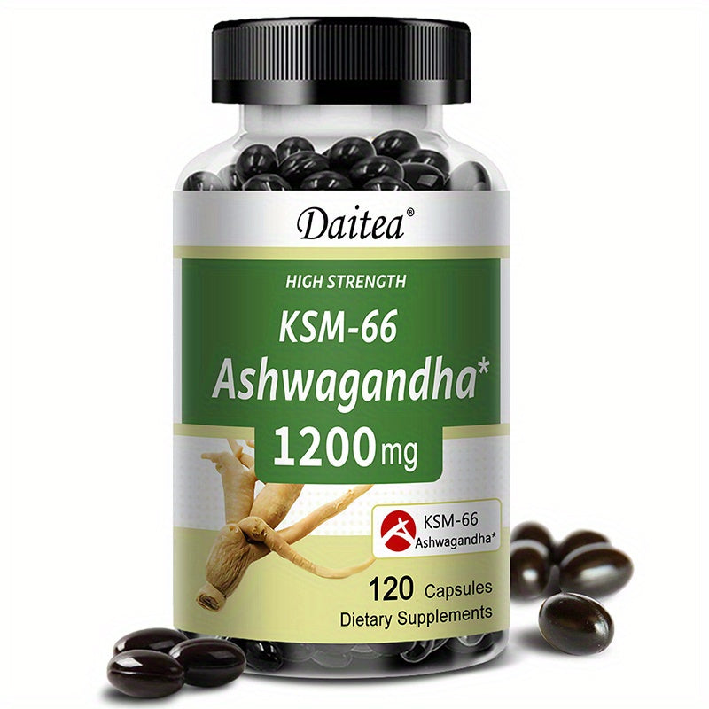 KSM-66 Ashwagandha Extra Strength, Stress & Mood Support, 1200mg Per Serving, 120 Capsules