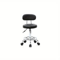 Round Shape Adjustable Salon Stool with Back and Line