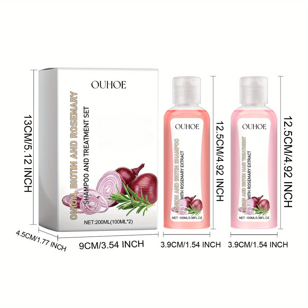 1Set Onion Biotin And Rosemary Shampoo And Conditioner Set And Hair Vitamin Serum Capsule, No Rinse with Moroccan Macadamia Moisturizing Oil Capsules with Avocado Oils