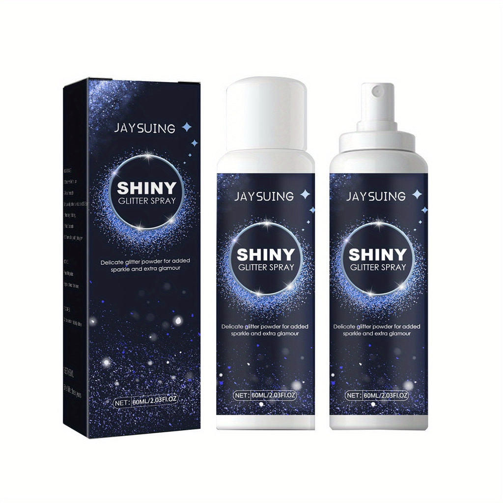 Brightening Glitter Spray Lasting Glitter Shimmer Glitter Waterproof Non-Smudgy Halloween Christmas party Nightclub Clothing Film collarbone Hair Highlighter Spray Powder