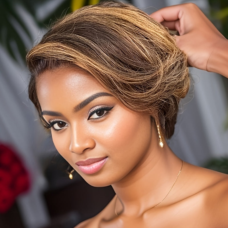 Short Bob Wig Human Hair 4X1 Lace Fontal Glueless Wigs Pre Cut Lace Body Wave Bob Lace Front Wigs for Woman Rebecca
